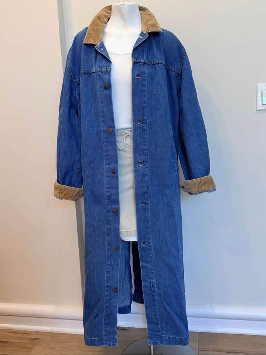 Levi's Jackets & Blazers - Vintage 80s Levi’s Long Denim Duster Long Coat Western Ranch Chore Jacket Ranch